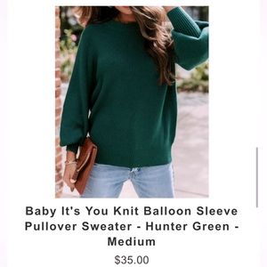 Green crewneck sweater